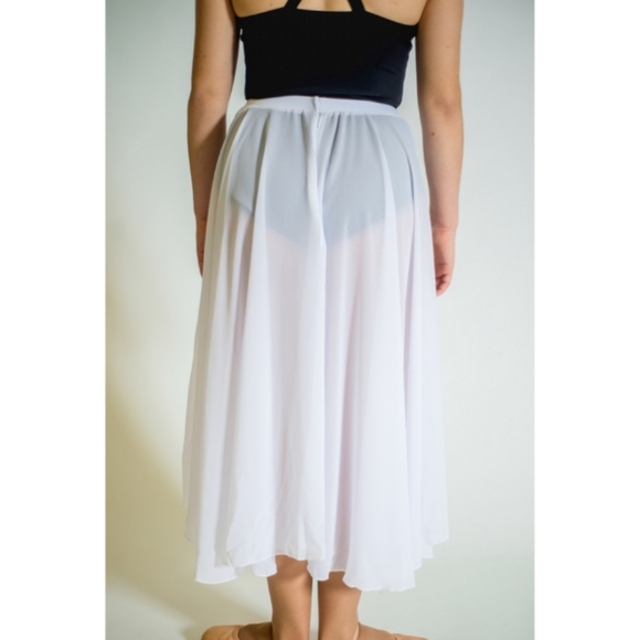 Chiffon Skirt WHITE ballet dance long - Picture 2 of 3